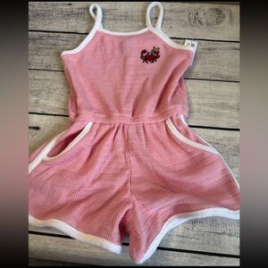 Old Navy Crab Pink Sleeveless Romper Jumpsuit 4T Toddler Girl NWT